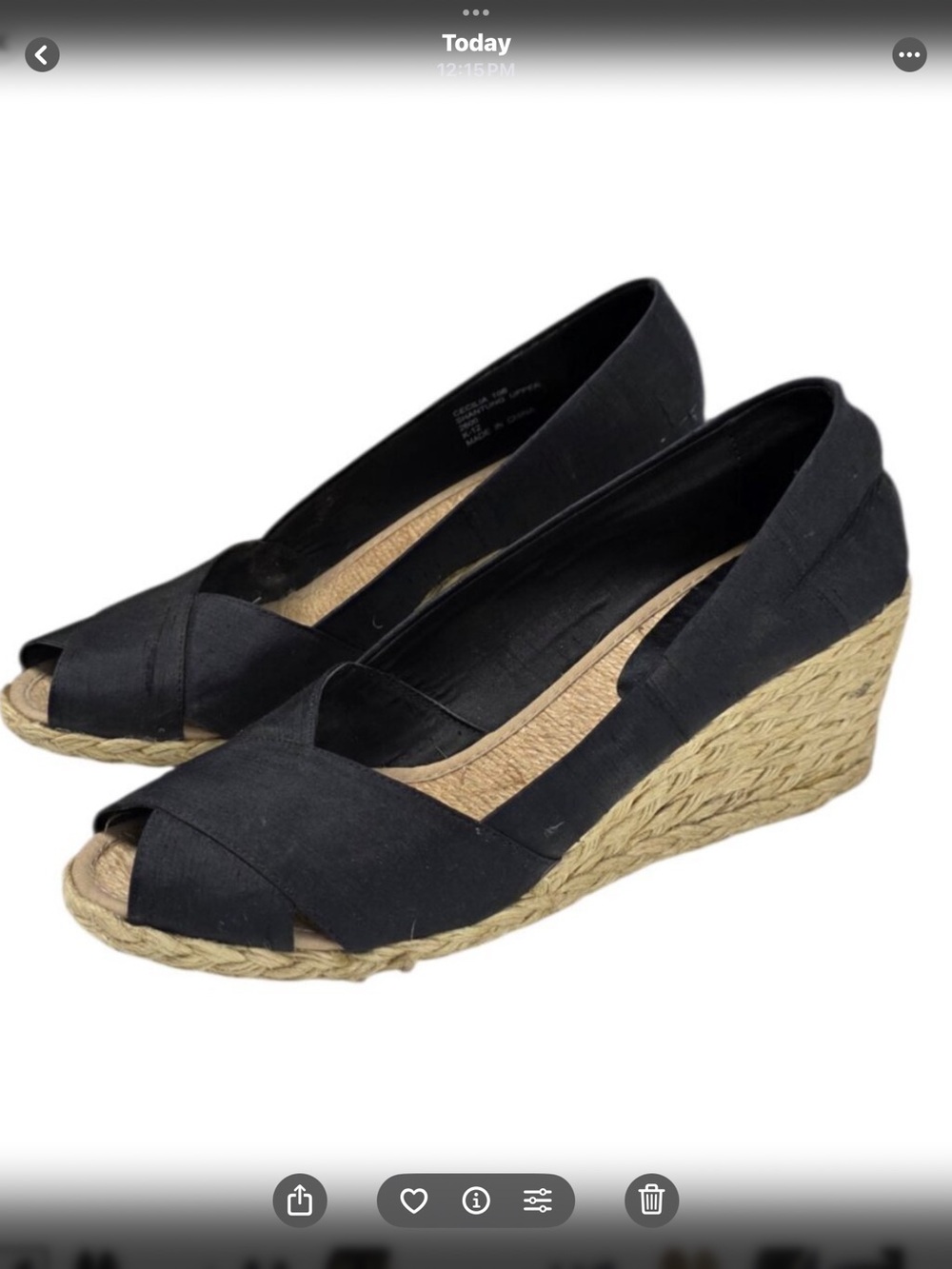 LAUREN:  Espadrille Wedge Peep-Toe Flats
